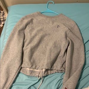 Pink gray sweatshirt
